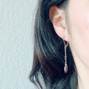 Amethyst and Iolite Chain Earrings