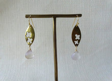 Load image into Gallery viewer, Gold Marquise and Ametrine Floral Earrings