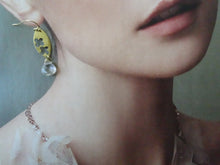 Load image into Gallery viewer, Gold Marquise and Ametrine Floral Earrings