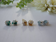 Load image into Gallery viewer, Gemstone cluster studs