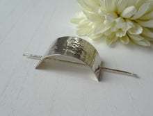 Load image into Gallery viewer, Silver Hammered Texture Hair Cuff