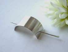 Load image into Gallery viewer, Silver Plain Metal Hair Slide