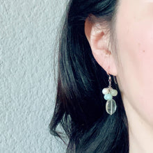 Load image into Gallery viewer, Fluorite and Amazonite Cluster Earrings
