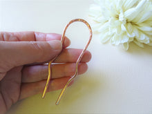 Load image into Gallery viewer, Handforged Copper Hair Pin, Various Sizes.