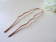 Load image into Gallery viewer, Handforged Copper Hair Pin, Various Sizes.