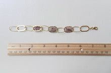 Load image into Gallery viewer, Pink Multi Spinel Bracelet With Gold-Filled Design Chain.
