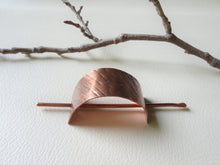 Load image into Gallery viewer, Boho Hair Cuff, Minimalist Bun Holder, Copper Hair Slide