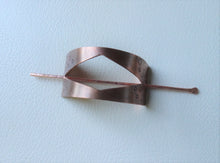 Load image into Gallery viewer, Handforged Copper Hair Slide, Boho-Chic Hair Cuff