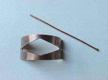 Load image into Gallery viewer, Handforged Copper Hair Slide, Boho-Chic Hair Cuff