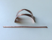 Load image into Gallery viewer, Handforged Copper Hair Slide, Boho-Chic Hair Cuff