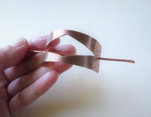 Load image into Gallery viewer, Handforged Copper Hair Slide, Boho-Chic Hair Cuff