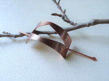Load image into Gallery viewer, Handforged Copper Hair Slide, Boho-Chic Hair Cuff