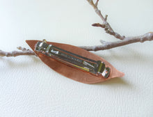 Load image into Gallery viewer, Leaf Barrette, Fall Leaf Copper Hair Clip
