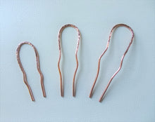Load image into Gallery viewer, Handforged Copper Hair Pin, Various Sizes