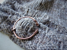 Load image into Gallery viewer, Copper Penannular Brooch, Handforged Celtic Brooch Pin