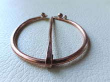 Load image into Gallery viewer, Copper Penannular Brooch, Handforged Celtic Brooch Pin