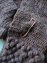 Load image into Gallery viewer, Copper Shawl Pin, Handforged Large Safety Pin