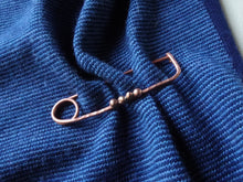 Load image into Gallery viewer, Copper Shawl Pin, Handforged Large Safety Pin