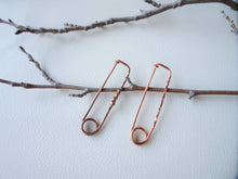 Load image into Gallery viewer, Copper Shawl Pin, Handforged Safety Pin