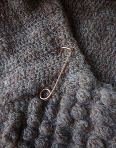 Copper Shawl Pin, Handforged Safety Pin
