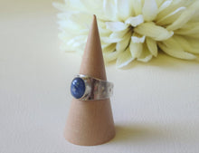 Load image into Gallery viewer, Silver Kyanite Wide Band Ring, Adjustable Wrap Ring