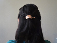 Load image into Gallery viewer, Ponytail Cover, Floral Copper Hair Tie Cover, Hair Slide