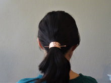 Load image into Gallery viewer, Ponytail Cover, Floral Copper Hair Tie Cover, Hair Slide