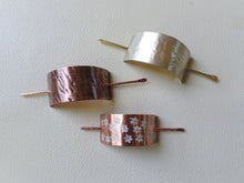 Load image into Gallery viewer, Ponytail Cover, Floral Copper Hair Tie Cover, Hair Slide