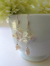 Load image into Gallery viewer, Keshi pearl triplet earrings