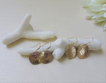 Load image into Gallery viewer, Gold Hammered Disc Earrings, Minimalist Circle Earrings