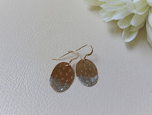 Load image into Gallery viewer, Gold and Silver Oval Dangle Earring