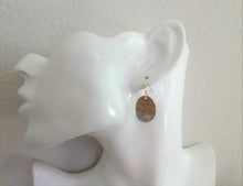 Load image into Gallery viewer, Gold and Silver Oval Dangle Earring