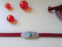 Load image into Gallery viewer, silver obidome with turquoise