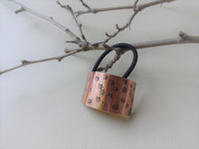 Load image into Gallery viewer, Floral Pony Cuff, Rectangle Copper Hair Tie.