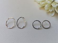 Load image into Gallery viewer, Silver Open Circle Earrings