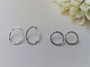 Silver Open Circle Earrings