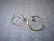 Load image into Gallery viewer, Karma Gold Earrings, Open Circle Earrings