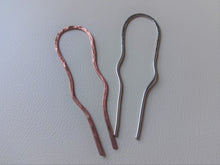 Load image into Gallery viewer, Silver Handforged Hair Stick, Zigzag Hair Pins For Long Hair.