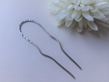 Load image into Gallery viewer, Silver Handforged Hair Stick, Zigzag Hair Pins For Long Hair.