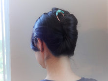 Load image into Gallery viewer, handmade gemstone hair pin on hair