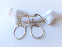 Load image into Gallery viewer, Gold Double Loop Earrings, Modern Minimalist Jewelry.