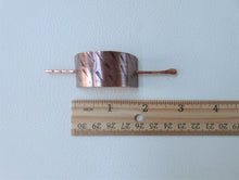 Load image into Gallery viewer, Boho Hair Cuff, Minimalist Bun Holder, Copper Hair Slide