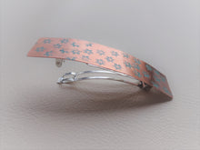 Load image into Gallery viewer, Caribbean Green Floral Barrette, Rectangle Hair Clips.