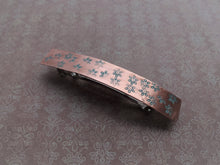 Load image into Gallery viewer, Caribbean Green Floral Barrette, Rectangle Hair Clips.