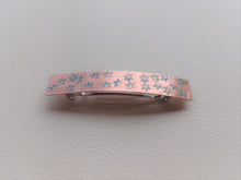 Load image into Gallery viewer, Caribbean Green Floral Barrette, Rectangle Hair Clips.