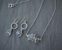 Load image into Gallery viewer, Silver Herkimer Diamond Earrings