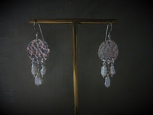 Load image into Gallery viewer, Silver Keshi Pearl Chandelier Earrings.