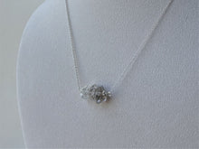 Load image into Gallery viewer, Herkimer Diamond Silver Bar Necklace