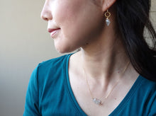 Load image into Gallery viewer, Silver Herkimer Diamond Earrings