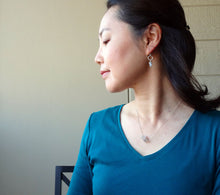 Load image into Gallery viewer, Herkimer Diamond Silver Bar Necklace